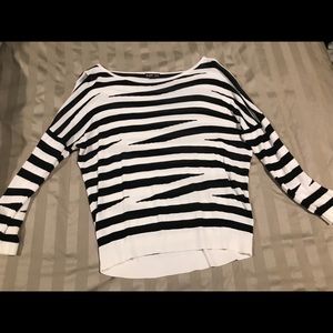 Black and white express sweater